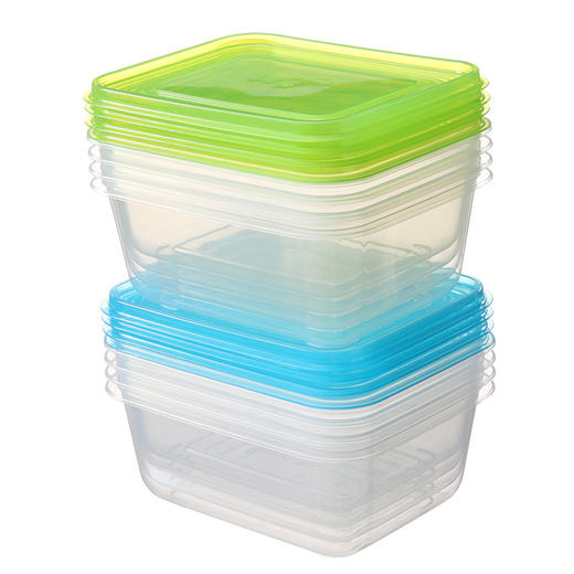 【批发】美丽雅晶彩保鲜盒750型带盖颜色随机 4个/套 商品图2