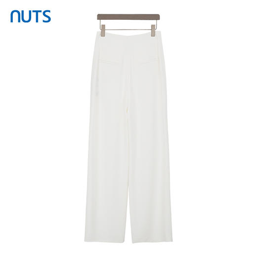 NUTS商场同款夏季白色简约高腰显瘦阔腿休闲长裤女423072238 商品图1