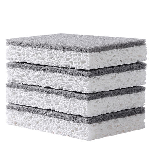 【批发】美丽雅 木桨海绵复合百洁刷4片入 商品图1