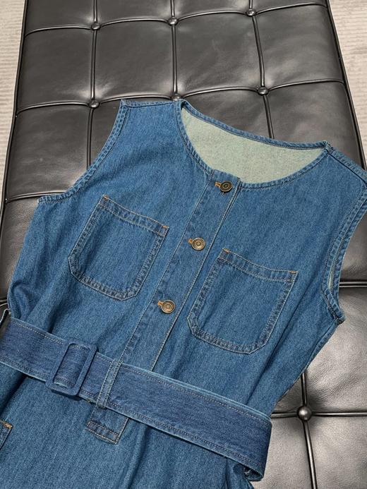 【高品质私服】【IC轻薄棉弹牛仔及膝连衣裙】经典藏青色牛仔 配色隽永 不易过时，优雅又性感N1281-CC【无标出货 介意慎拍】 商品图12