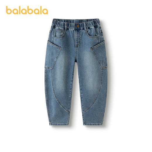 【商场同款】巴拉巴拉童装男童长裤儿童裤子2025新款秋牛仔弯刀裤 商品图1