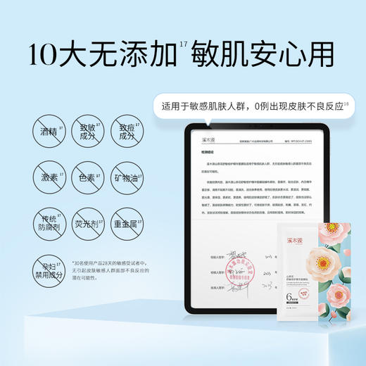 【29.9元任选6件！】溪木源山茶花舒敏修护精华面膜贴单片 商品图4