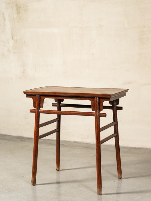 清	黄花梨夹头榫刀牙板顺枨酒桌 商品图1