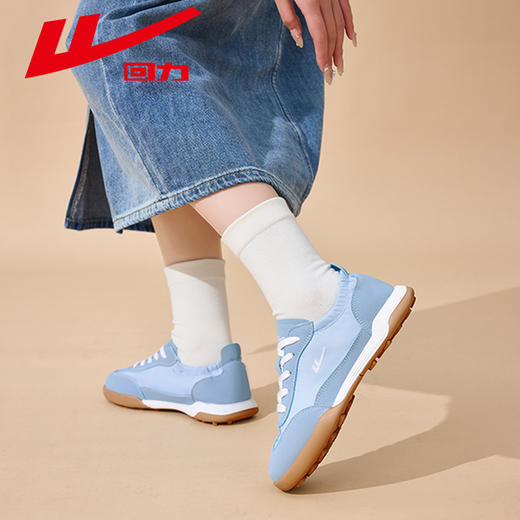 回力女鞋2025新款春季百搭休闲运动单鞋轻便蓝色芭蕾德训鞋子女款WXY(ZA)-4015 商品图5