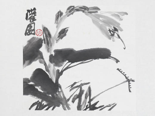 陈太一《剑兰》国画原作33CM*33CM 手绘宣纸花鸟作品 商品图5