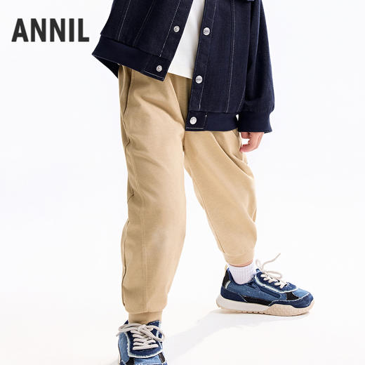 【实体店同款】男童全腰针织长裤秋季新款安奈儿童装XB536127 商品图2