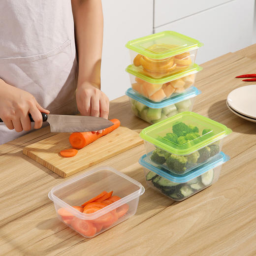 【批发】美丽雅晶彩保鲜盒750型带盖颜色随机 4个/套 商品图6