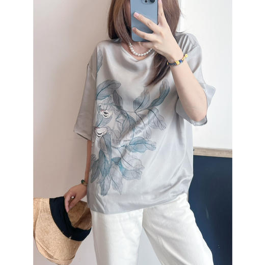 2507315    之禾 圆领五分袖上衣 商品图2