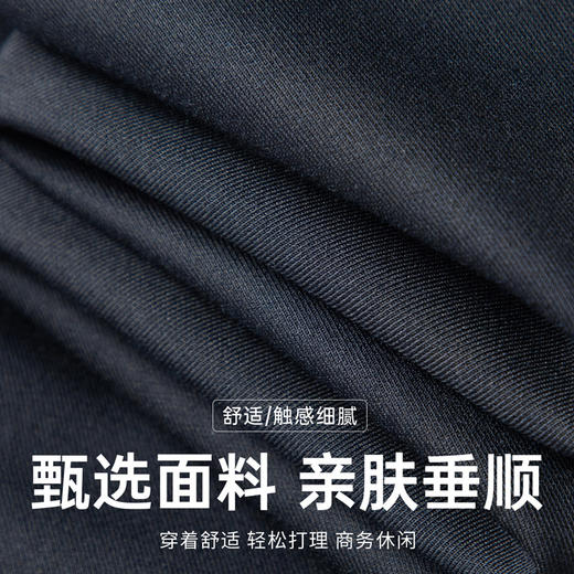 【含桑蚕丝】圣得西2024秋季新款裤子男微弹舒适商务休闲直筒裤 商品图1