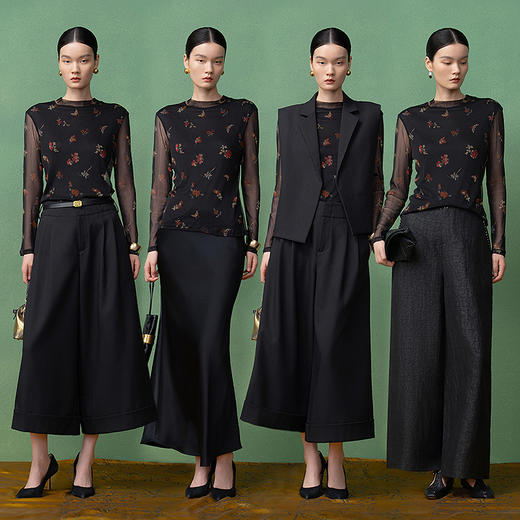 【林栖设计小店】暗香真丝上衣皮肤衣印花透气25早秋新款桑蚕丝长袖女1953109 商品图3