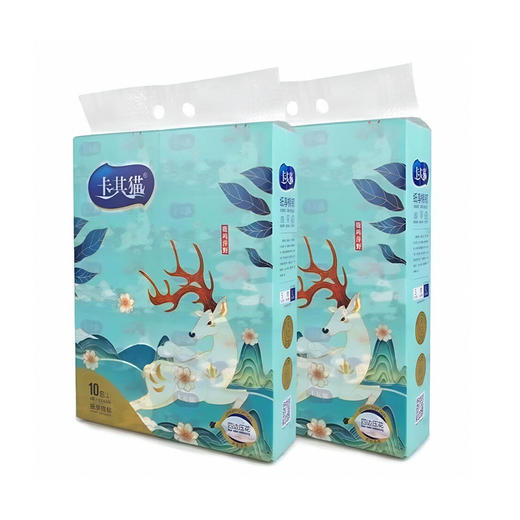 卡其猫5层106抽10包装鹿鸣萍野国潮系列抽纸B5010（6971091570083） 商品图0
