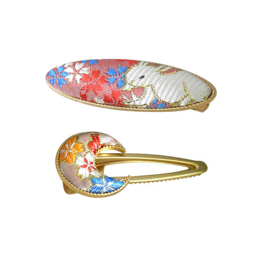 【织锦DIY发夹】非遗仿宋锦手工材料包新中式发饰配件仿刺绣织锦布贴发绳 商品图4