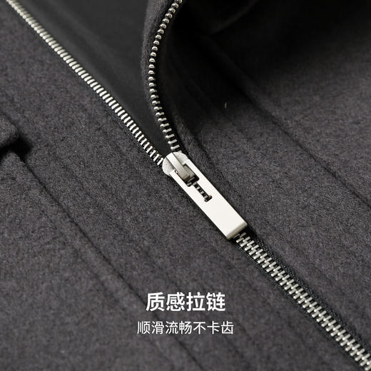 【含绵羊毛】圣得西男士毛呢夹克2025秋季新款保暖舒适翻领外套 商品图8