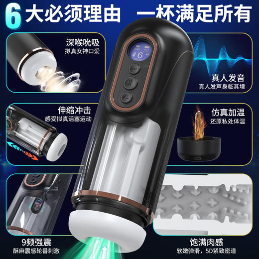 曼诺桃丽丝 doris电动飞机杯伸缩深喉吮吸人声发音加温 商品图2