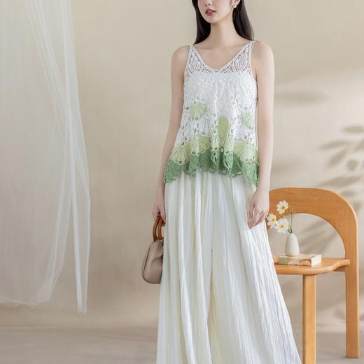 苏苏姐家青沐银杏背心手工DIY钩针纯棉蕾丝线毛线团自制材料包 商品图1