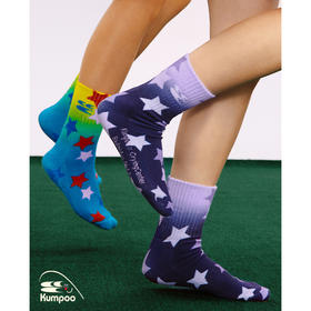 CryingCenterkumpoo薰风羽毛球联名渐变星星吸湿排汗运动短袜