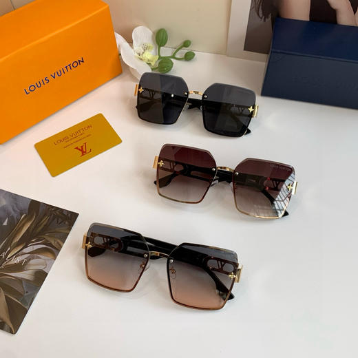 夏季特惠💰220 LV 路易威登金属方框男女太阳镜 户外遮阳墨镜 时尚百搭潮流眼镜！ 商品图8