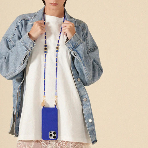 订购6周到｜La Coque Française-IRIS-蓝色 串珠 长款 手机链［法国设计师］ 商品图2