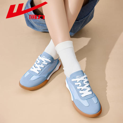 回力女鞋2025新款春季百搭休闲运动单鞋轻便蓝色芭蕾德训鞋子女款WXY(ZA)-4015 商品图0