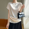 奥伊米夏季新款女士洋气仿真丝顺滑缎面气质收腰显瘦T恤YTMA35 商品缩略图2
