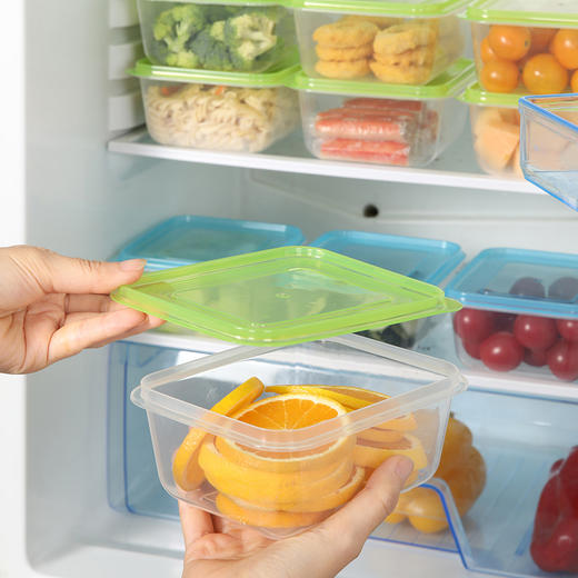 【批发】美丽雅晶彩保鲜盒750型带盖颜色随机 4个/套 商品图4