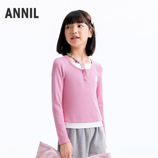 【实体店同款】女童长袖针织衫秋季新款安奈儿童装AG531438 商品图1