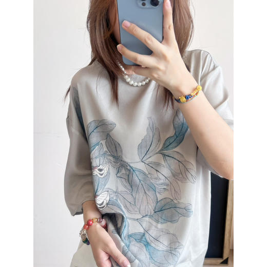 2507315    之禾 圆领五分袖上衣 商品图5