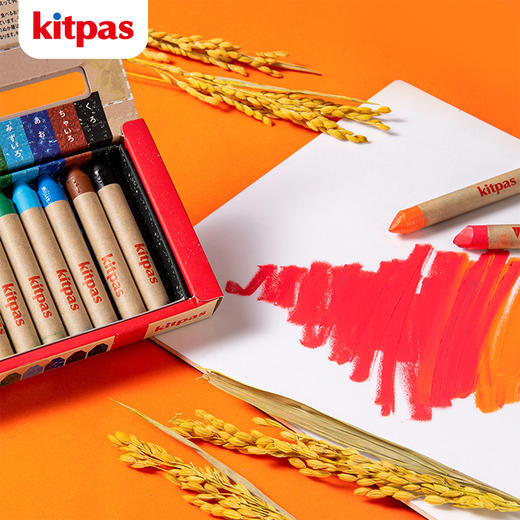 kitpas 水溶性蜡笔16色 轻松擦拭  无毒无害 适合年龄3岁+ 日本进口品牌 KMRW-16C 商品图3