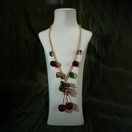 订购5个月到｜Gripoix Paris-Cherry-樱桃 琉璃 项链［法国设计师］ 商品图3