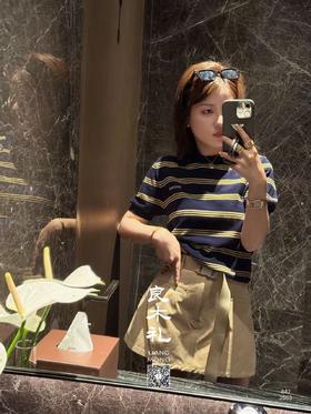 简约——真丝条纹上衣