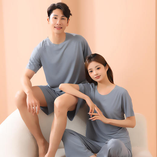 尾货清仓！加入购物车，第二套0元（单拍不发！）【买一送一 cade konty情侣冰丝家居服】男女款任选两套   多个颜色多个尺码可选 商品图4