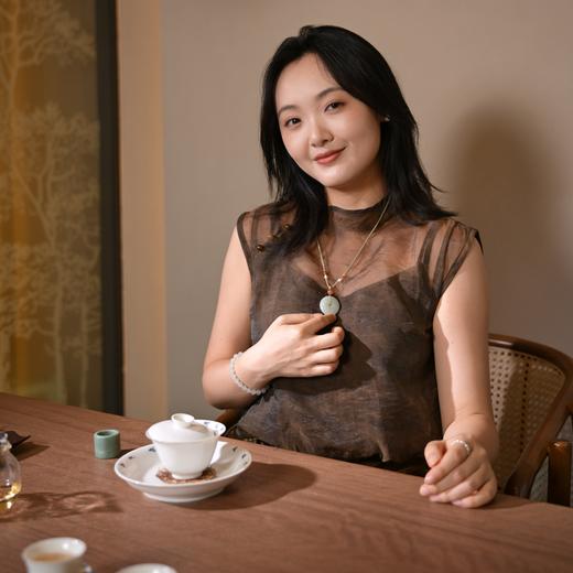 【茶香器韵】新疆和田玉 羊脂白 平安扣（赠手工编绳） 圆满天成 雪脂凝润 商品图1