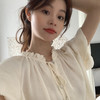金蘑菇菇【温柔月光】缎面蕾丝 甜美家居服短袖版上衣~ 商品缩略图7