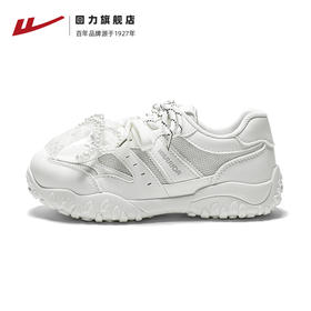 回力女鞋芭蕾德训鞋2025夏季薄底运动休闲鞋网面透气银色蕾丝小众WXY(S)-5323N