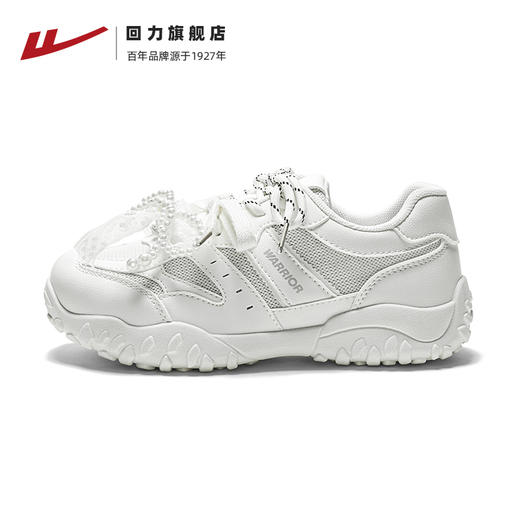 回力女鞋芭蕾德训鞋2025夏季薄底运动休闲鞋网面透气银色蕾丝小众WXY(S)-5323N 商品图0