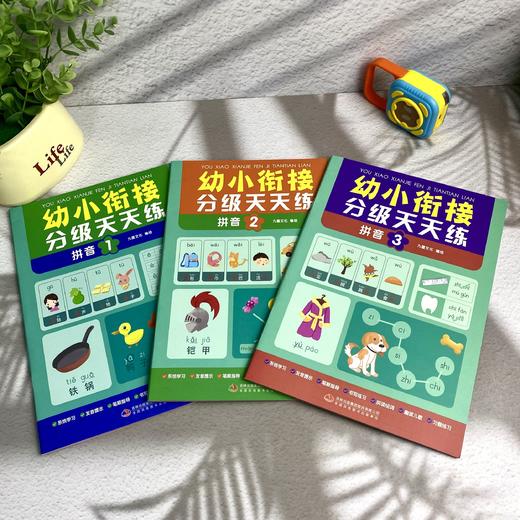 《幼小衔接分级天天练》 思维训练+拼音+数学+识字 商品图4