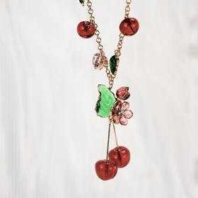 订购5个月到｜Gripoix Paris-Cherry-樱桃 琉璃 项链［法国设计师］