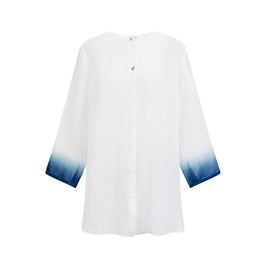 【林栖设计小店】【植物染】秋语苎麻衬衫渐变宽松透气25早秋新款上衣女1952006B 商品图4