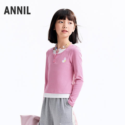 【实体店同款】女童长袖针织衫秋季新款安奈儿童装AG531438 商品图2