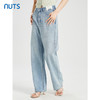 NUTS商场同款夏季蓝色简约气质休闲宽松直筒牛仔裤422112281 商品缩略图1