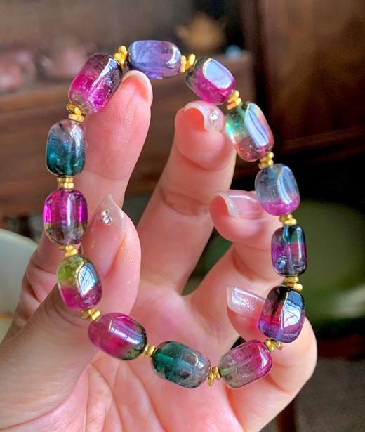 7mm-12mm单圈西瓜碧玺手串 商品图0