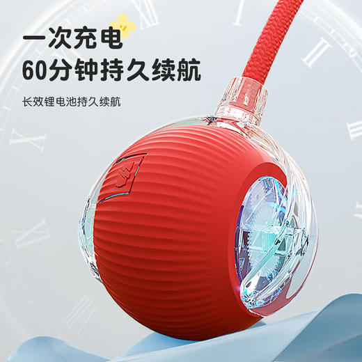 【七彩灯光，猫咪都是追光者~】猫玩具猫咪智能逗猫球 自嗨解闷小猫自动躲避 宠物电动突滚滚棒神器-QA 商品图2