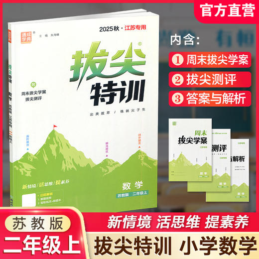 2025秋 拔尖特训 数学 苏教版 二年级上 2上 同步提优训练专项练习一课一练 同步教辅 必刷题 通成学典天天练教辅 商品图0