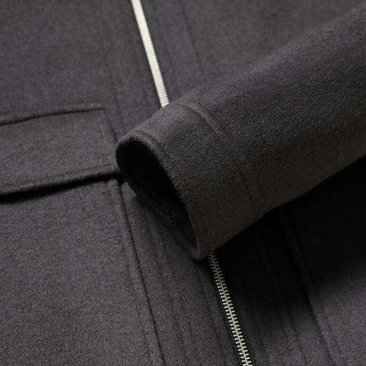 【含绵羊毛】圣得西男士毛呢夹克2025秋季新款保暖舒适翻领外套 商品图12