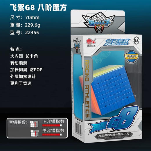 旋风小子SZ-22355八阶魔方比赛专用顺滑益智玩具 商品图0