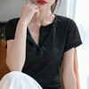奥伊米夏季新款女100%天丝纯色圆领开口收腰修身显瘦纯色T恤YTMA86 商品缩略图4