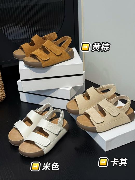 JEHURFIE/纪华菲 Baby同款吐司系列真皮魔术贴凉鞋    AB25311 商品图1