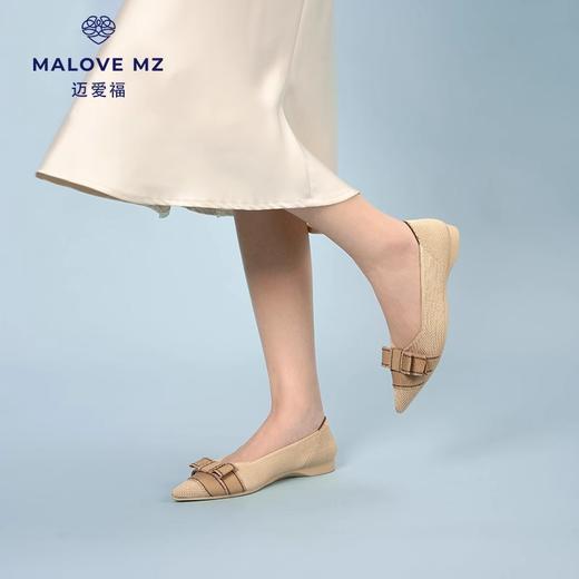 王妃MALOVE MZ法式优雅24P20-5/BT157A浅口尖头蝴蝶结单鞋女 商品图5