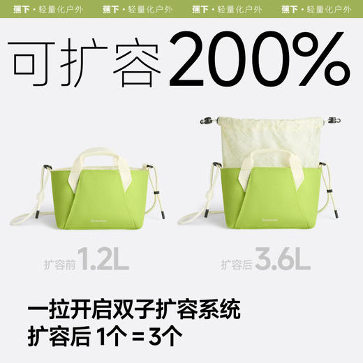 蕉下轻便扩容斜挎包迷你包包女包旅行包单肩包托特包 商品图2