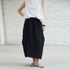 绽放444朵/【黑白灰系列·黑天鹅与白天鹅】莫代尔丝麻花苞半身裙 商品缩略图0